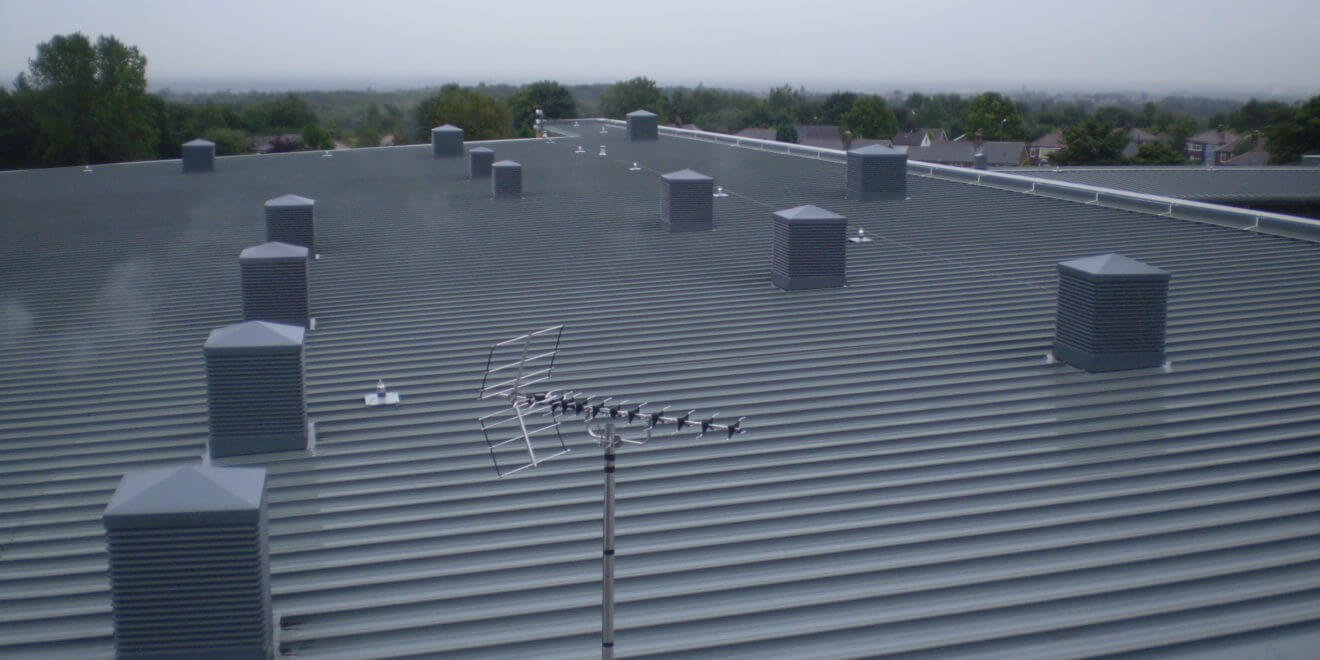 Multiple roof Penetrations installed on the top of a building