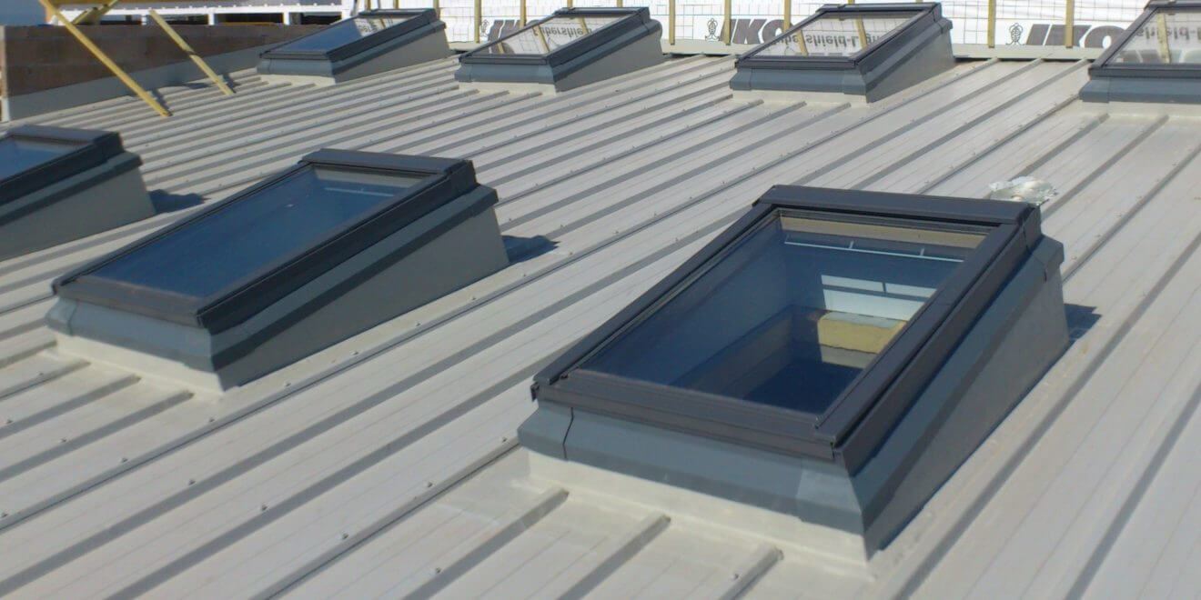 Commercial rooflights and windows watertight