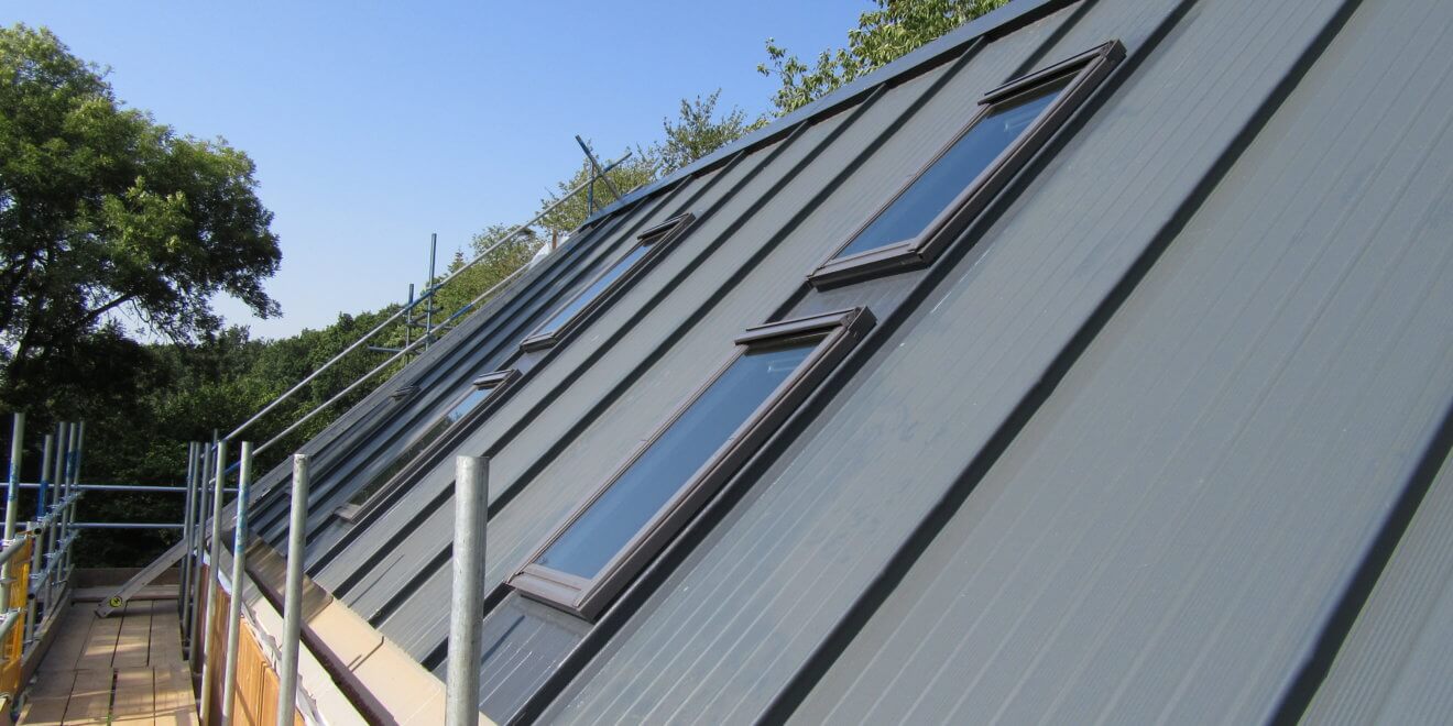 Rooflights on pitched roof